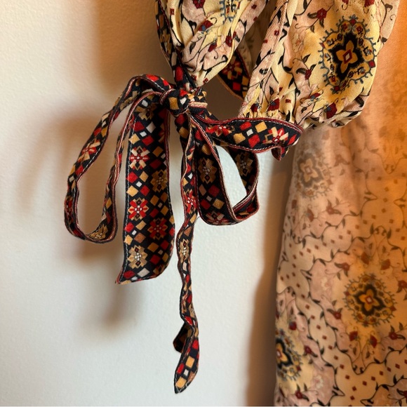 NWT Agua Bendita Alex Kezia Mini Dress Womens Size Large Floral Beachy Defect - Picture 7 of 16